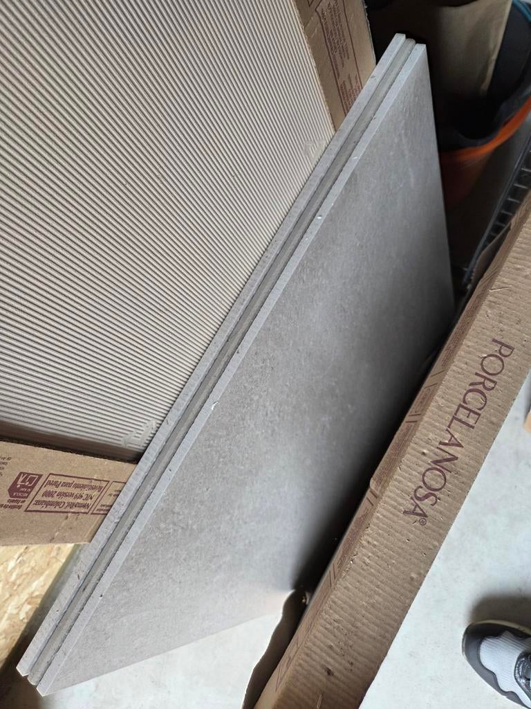 Keramische vloertegels sanitair 60 x 60, Ophalen, 60 cm of meer, Nieuw, Minder dan 5 m²