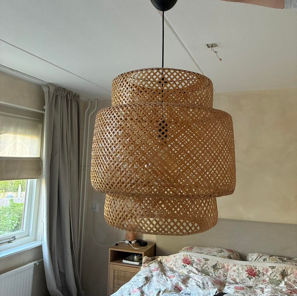 Ikea bamboe lamp, Ophalen, Zo goed als nieuw, Minder dan 50 cm
