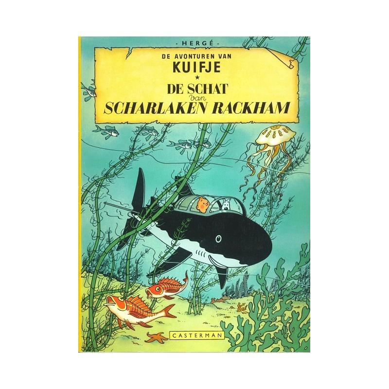 Kuifje - De Schat van Scharlaken Rackham - 1973, Gelezen, Eén stripboek, Ophalen of Verzenden, Hergé
