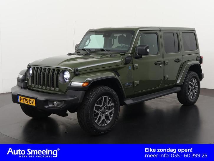 Jeep Wrangler Unlimited 4xe 380 80th Anniversary | Trekhaak, Auto's, Jeep, Bedrijf, Te koop, Wrangler, 4x4, ABS, Achteruitrijcamera