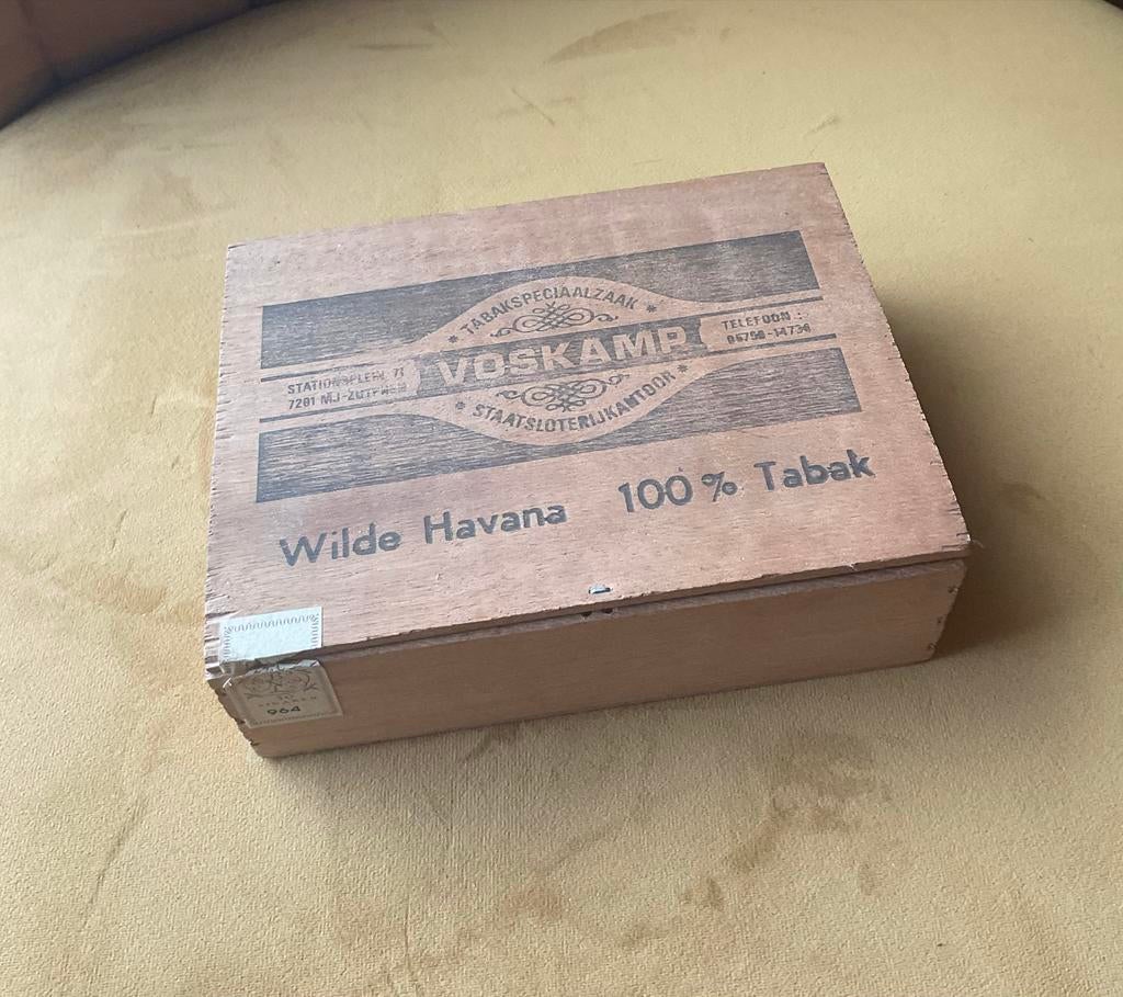 Houten sigarenkistje doosje Wilde Havana, Ophalen of Verzenden, Gebruikt