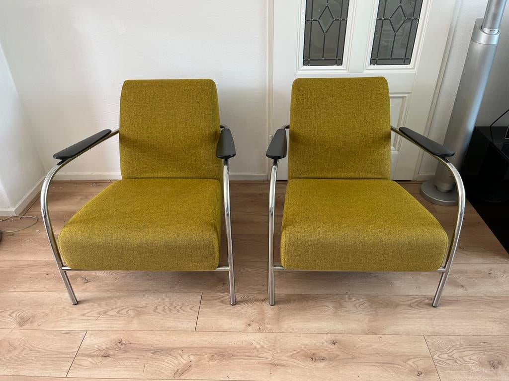 Harvink 2 Fauteuils model Columbus IGST. Prijs is p/st., Gebruikt, Design, 75 tot 100 cm, Ophalen of Verzenden