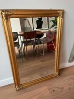 Gouden spiegel, Huis en Inrichting, Woonaccessoires | Spiegels, Ophalen, 100 tot 150 cm, Zo goed als nieuw, Rechthoekig