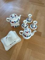 Boerenbont Theepot, kaasstolp en kandelaars, Ophalen of Verzenden