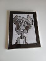 Een abstracte tekening van een gezicht,, Ophalen