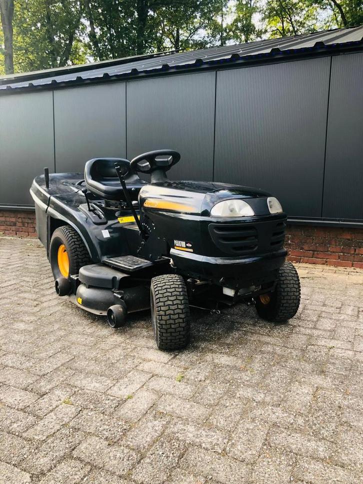 Partner Zitmaaier (Husqvarna), Tuin en Terras, Zitmaaiers, Gebruikt, 90 tot 120 cm, Elektrische starter, Opvangzak, Opvangbak