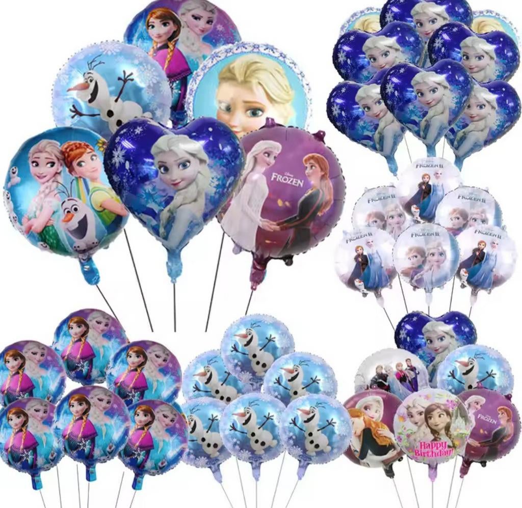 10 Frozen ballonnen mix - Feestdecoratie, Ophalen, Nieuw, Feestartikel, Film of Tv