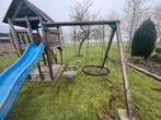 Houten speeltoestel met glijbaan en schommel, Ophalen, Gebruikt, Glijbaan