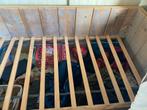 Steigerhouten bed, Huis en Inrichting, Ophalen, Gebruikt, Eenpersoons, Beige