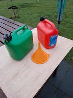 Jerrycan tweemaal, 5 liter, benzine, diesel, trechter, Ophalen of Verzenden, Gebruikt
