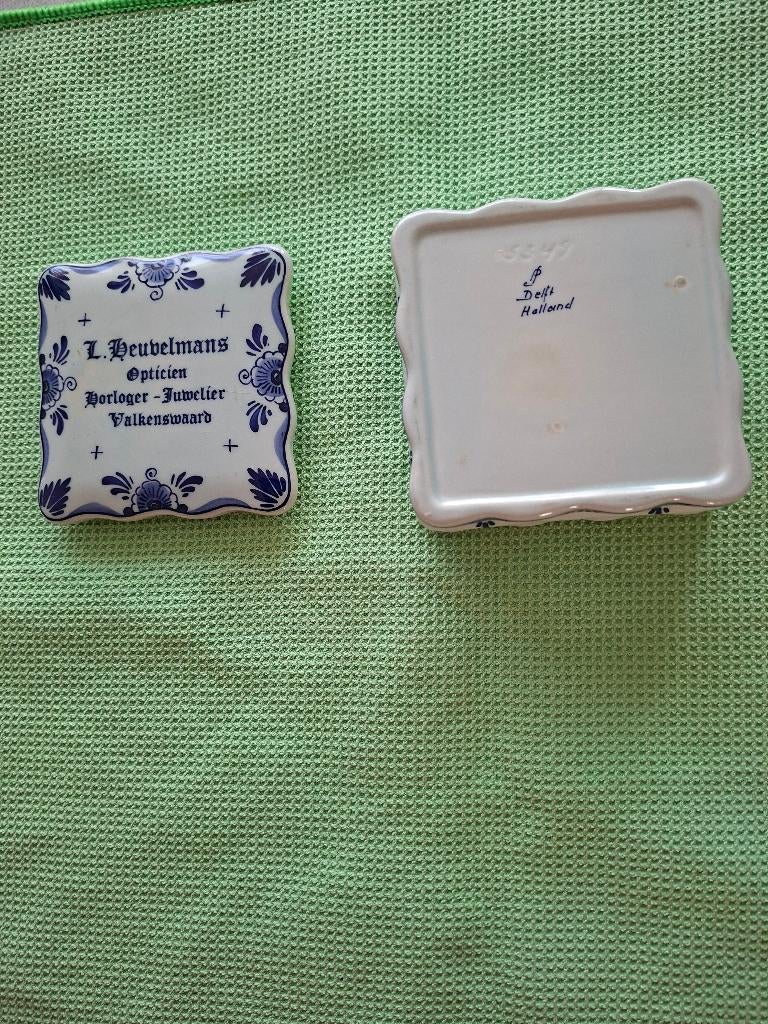 Porseleinen doosje Delfts blauw, Ophalen, Zo goed als nieuw, Overige materialen, Overige typen