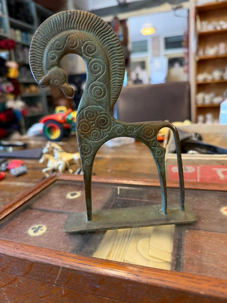 Beeld paard brons Symbool van rijkdom en status., Ophalen of Verzenden