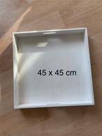 Wit houten dienblad (45x45 cm), Ophalen, Gebruikt, Hout