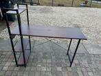 Bureau 111x220x44cm - walnoot kleur, Huis en Inrichting, Ophalen, Zo goed als nieuw, Bureau