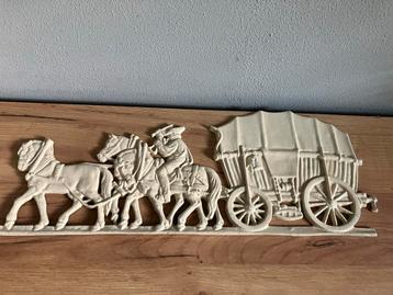Vintage Gietijzeren Wandbord Postkoets beschikbaar voor biedingen