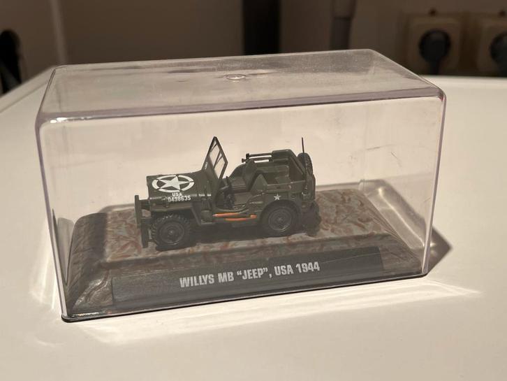 Willys MB Jeep USA 1944 Modelauto, Hobby en Vrije tijd, Modelauto's | 1:43, Zo goed als nieuw, Auto, Overige merken, Ophalen of Verzenden