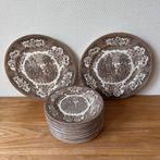 Bruin/Grijs Wit English Ironstone Tableware Staffordshire, Ophalen of Verzenden