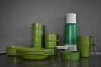 Mepal vintage retro groen buiten servies 4 personen, Ophalen of Verzenden, Gebruikt