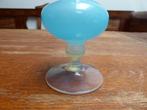 Sierlijk vintage opaline vaasje in blauw, 17 cm., Ophalen of Verzenden