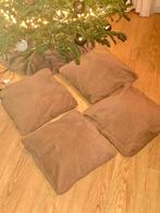 4 bank kussens taupe, Huis en Inrichting, Woonaccessoires | Kussens, Ophalen, Vierkant