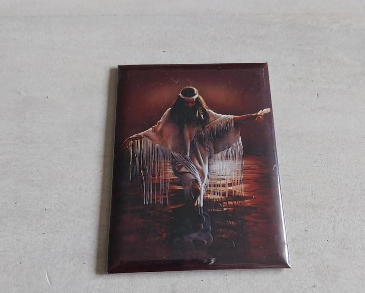 Magneet in bruintinten met Indiaanse NIEUW, Verzamelen, Overige Verzamelen, Nieuw, Ophalen of Verzenden