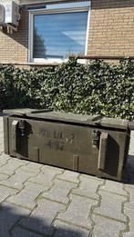Oude (leger) kist, Huis en Inrichting, Woonaccessoires | Kisten, Ophalen, Gebruikt, Minder dan 50 cm, 75 tot 100 cm