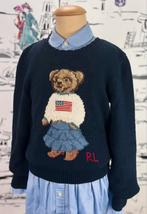 Ralph Lauren navy trui met beertje maat 8-10, Trui of Vest, Zo goed als nieuw, Ralph Lauren, Ralph Lauren