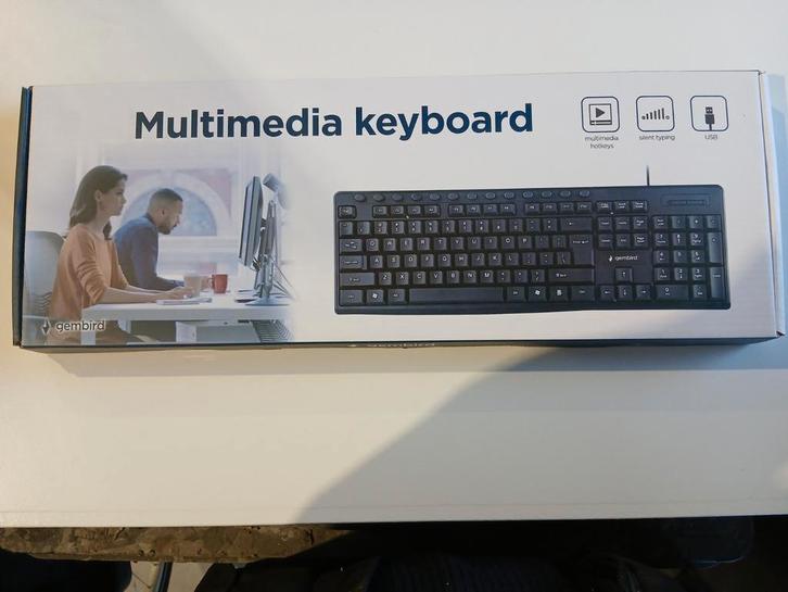 Gembird Multimedia Toetsenbord - Nieuw in doos!, Computers en Software, Toetsenborden, Nieuw, Qwerty, Bedraad, Multimediatoetsen
