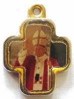 Kruis, hanger met afbeelding Johannes Paulus II, Verzamelen, Religie, Ophalen of Verzenden, Gebruikt, Sieraad, Christendom | Katholiek