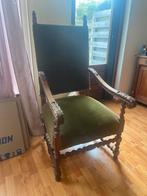 Groene, grote, antieke fauteuil, Ophalen