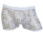 Doorzichtige witte bloemen heren boxer onderbroek M L XL, Kleding | Heren, Ondergoed, Verzenden, Wit, Boxer