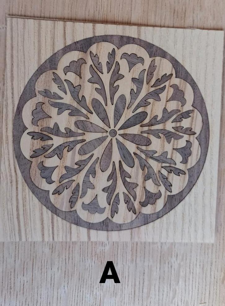 Zelfklevende fineer delen 10 x 10 cm., Huis en Inrichting, Woonaccessoires | Wanddecoraties, Nieuw, Ophalen of Verzenden