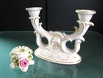 Prachtig Dresden porselein kandelaar en kaarshouder gemerkt, Antiek en Kunst, Ophalen of Verzenden