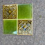 Set van 31 art nouveau tegels, viervlaks 15x15cm, Ophalen