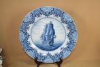 Groot Makkum Tichelaar wandbord met schip 35,5 cm, Antiek en Kunst, Ophalen of Verzenden
