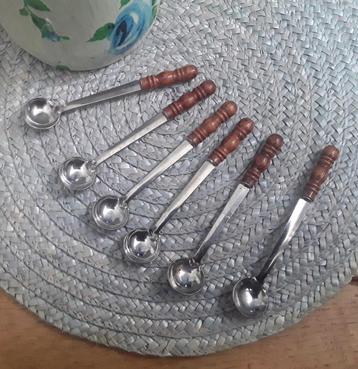 Vintage lepels - lepeltjes - fondue - jam - fonduelepels - j beschikbaar voor biedingen