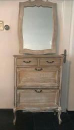 Schoenenkast met spiegel, Ophalen, Gebruikt, 50 tot 100 cm, Landelijk