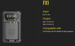 Nitecore FX1, Fujifilm NP-W126 dual slot USB charger / lader, Ophalen of Verzenden, Zo goed als nieuw