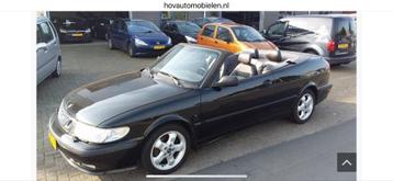 Saab 9-3 2.0 T Cabrio 2000 Zwart beschikbaar voor biedingen