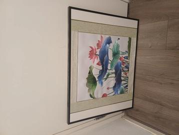 barth zeefdrukschilderij van bloemen  beschikbaar voor biedingen