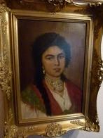 antiek schilderij ``Zigeunerin`` waarzegster, Ophalen