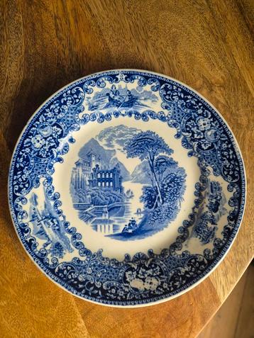 Vintage Blauw Wit Bord - Castillo beschikbaar voor biedingen