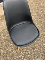 Eetkamerstoelen 4x, Huis en Inrichting, Stoelen, Ophalen, Gebruikt, Zwart, Leer
