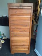 Antiek houten roldeurkast,vintage roldeur archief kast,, Huis en Inrichting, Kasten | Roldeurkasten en Archiefkasten, Ophalen
