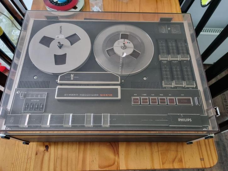 Gereviseerde Philips N4510 bandrecorder, Audio, Tv en Foto, Bandrecorders, Bandrecorder, Met stofkap, Ophalen of Verzenden