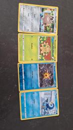 Pokemon Kaarten Set - Meowth, Shroomish, Staryu, Piplup, Ophalen of Verzenden