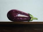 Stilleven met aubergine (2022), Antiek en Kunst, Kunst | Schilderijen | Klassiek, Ophalen of Verzenden