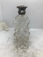 zilver met kristal parfum flesje, Antiek en Kunst, Antiek | Glas en Kristal, Ophalen of Verzenden