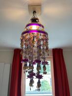Hanglamp met schelpen, spiegeltjes en bloemen, Ophalen of Verzenden, Zo goed als nieuw, 50 tot 75 cm