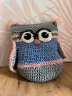 2 unieke handgebreide knuffels uil - 37 & 43 cm, Ophalen, Nieuw, Overige kleuren, Overige vormen